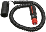 Adapter, Spiralkabel, 2-polige Buchse, 6&ndash;24 V, 3 M, Querschnitt 0,75 Mm&sup2;, Iso 4165