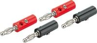 Schwaiger - Bananenstecker Set Bst15 531 4 St&uuml;ck Schwarz / Rot, 2x Schwarze
