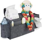 Relaxdays Betttasche Hochbett, 8 F&auml;cher, Baby- & Pflegebett, Filz Bett Organizer Zum