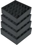 4er Set Aufbewahrungsboxen Mit 24 Zellen F&uuml;r Socken & Unterw&auml;sche, Faltbar