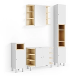 Vicco - Badm&ouml;bel-set Aquis, Wei&szlig;/sonoma, 4 Teile