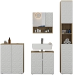 Vicco - Badm&ouml;bel-set Edge, Wei&szlig;, 4 Teile