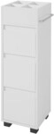 Bzr29-w Badezimmerschrank Badschrank Badkommode Mit 3 Schubladen Und 4 F&auml;chern