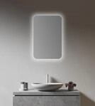 Spiegelschrank Bad Mit Beleuchtung Oval 40 X 60 Cm - Badezimmer Spiegelschrank Mit