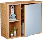 Spiegelschrank, 2 Offene F&auml;cher, Mit Spiegelt&uuml;r, H X B X T: 45 X 54,5 X 20 Cm,