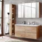 Lomadox - Badezimmerm&ouml;bel Set Mit Doppel-keramik-waschtisch Toskana-56...