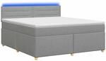 Boxspringbett Mit Matratze Hellgrau 180 X 200 Cm Stoff Vidaxl