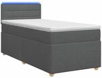 Boxspringbett Mit Matratze Dunkelgrau 90 X 190 Cm Stoff Vidaxl