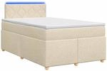 Boxspringbett Mit Matratze Creme 120 X 200 Cm Stoff Vidaxl