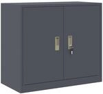 Vidaxl Storage Cabinet Anthracite 80 X 40 X 70 Cm Steel