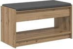 Schuhbank Mit Kissen Artisan-eiche 83 X 38 X 45 Cm Vidaxl