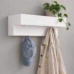 Dandibo Wandgarderobe Mit Ablage 60 Cm Metall 96742 Wei&szlig; Garderobenleiste