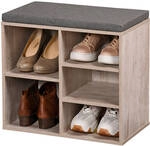 Schuhregal Mit Sitzfl&auml;che, 5 Ablagen, Mdf Kesper