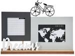 Giftdecor - Stehender Bilderrahmen F&uuml;r 2 Fotos, Dekorativer Schriftzug Und...
