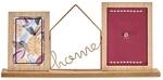 Giftdecor - Holzrahmen F&uuml;r 2 Fotos Mit Dekorativem Schriftzug Home, 46 X 6 X...