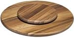 Drehbarer Servierteller F&uuml;r Fr&uuml;hlingsfondue, Akazienholz, Durchmesser 40,5 Cm