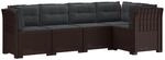 5-sitzer Gartensofa Mit Kissen Rattan-look Pp Braun Vidaxl