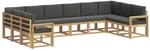 Outdoor-sofagarnitur 10 Stk. Wei&szlig; Und Anthrazit Vidaxl