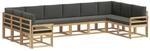 Outdoor-sofagarnitur 10 Stk. Wei&szlig; Und Anthrazit Vidaxl