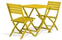 Citygarden - Marius - 2-sitzer-garten-essgruppe Aus Senffarbenem Aluminium -...