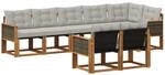 Outdoor-sofagarnitur 8 Stk. Natur Und Hellgrau Vidaxl