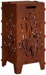 Feuerstelle Rostoptik 47 X 38 X 75 Cm Wetterfeststahl Vidaxl
