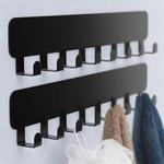 Klebehaken Extra Stark Schwarz, Handtuchhalter Ohne Bohren, 2 St&uuml;ck