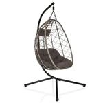 H&auml;ngesessel Cocova Outdoor Mit Gestell Schwarz/grau Hjh Living