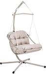 H&auml;ngesessel Mit Gestell Alghero Metall Beige