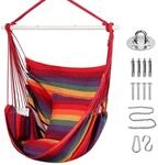 H&auml;ngesessel Mit Kissen Und Tragetasche, Regenbogen, F&uuml;r Innen & Au&szlig;en