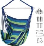 H&auml;ngesessel Mit 2 Kissen, Boho-stil, Belastbar Bis 145 Kg, F&uuml;r Innen & Au&szlig;en