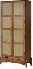 Schrank Mango Hellbraun Lackiert 100x40x200 Cm Teilmontiert Mizumi 110