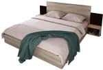 Doppelbett 160x200 Cm Aus Massivholz Mit 2 Nachttischen, Bett Mit Stauraum, Ohne