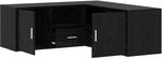 Vidaxl Corner Cabinet Black Oak 200 X 40 X 45 Cm Engineered Wood