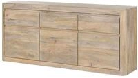 Sideboard Mango Wei&szlig; Lackiert 185x40x80 Cm Montiert Toronto 301