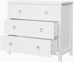 Sideboard Mit 3 Schubladen, Kommode Wei&szlig;, Holzwerkstoff, 80x40x74 Cm