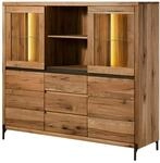 Highboard Wildeiche / Zerreiche Natur Ge&ouml;lt 160x47x145 Cm Teilmontiert...
