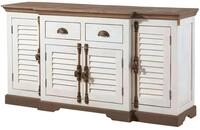 Sideboard Mango 160x45x90 Wei&szlig; Lackiert Toulouse 108