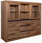 Highboard Wildeiche / Zerreiche Braun Ge&ouml;lt 155x43x140 (bxtxh) Montiert...