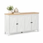 Sideboard Mit 4 T&uuml;ren, 2 Verstellbaren Einlegeb&ouml;den Und 4 F&auml;chern, F&uuml;r