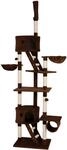 Kratzbaum Kletterbaum Katzenkratzbaum H&ouml;henverstellbar 230-250 Cm Braun