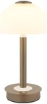Led Tischleuchte Tischlampe Wohnzimmerlampe Touchdimmer Braun Metall H 31,5 Cm