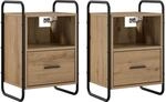 Vidaxl Hanging Bedside Cabinet 2 Pcs Artisan Oak 40 X 30 X 60 Cm