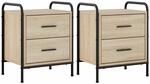 Vidaxl Bedside Cabinet 2 Pcs Sonoma Oak 40 X 30 X 50 Cm