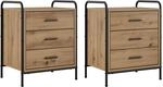 Vidaxl Bedside Cabinet 2 Pcs Artisan Oak 48 X 36.5 X 60 Cm