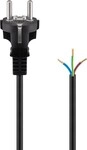 Goobay - Netzkabel Mit Schutzkontaktstecker, 1,5 M, Schwarz