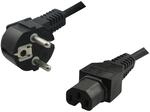 Strom Anschlusskabel [1x Schutzkontakt-winkelstecker - 1x Kaltger&auml;te-buchse C15]