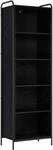 Vidaxl Book Cabinet 55.5 X 33 X 174 Cm Engineered Wood Black Oak