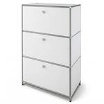 Metallschrank Concept Epure Mk-129 Sideboard Mit 3 Verschlie&szlig;baren F&auml;chern Wei&szlig;