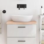Vidaxl Badezimmerarbeitsplatte 60x30x(2-4) Cm Unbehandeltes Massivholz